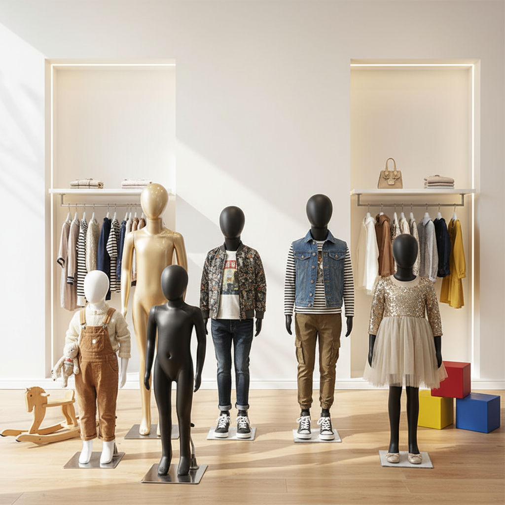 儿童全身模特橱窗展示1