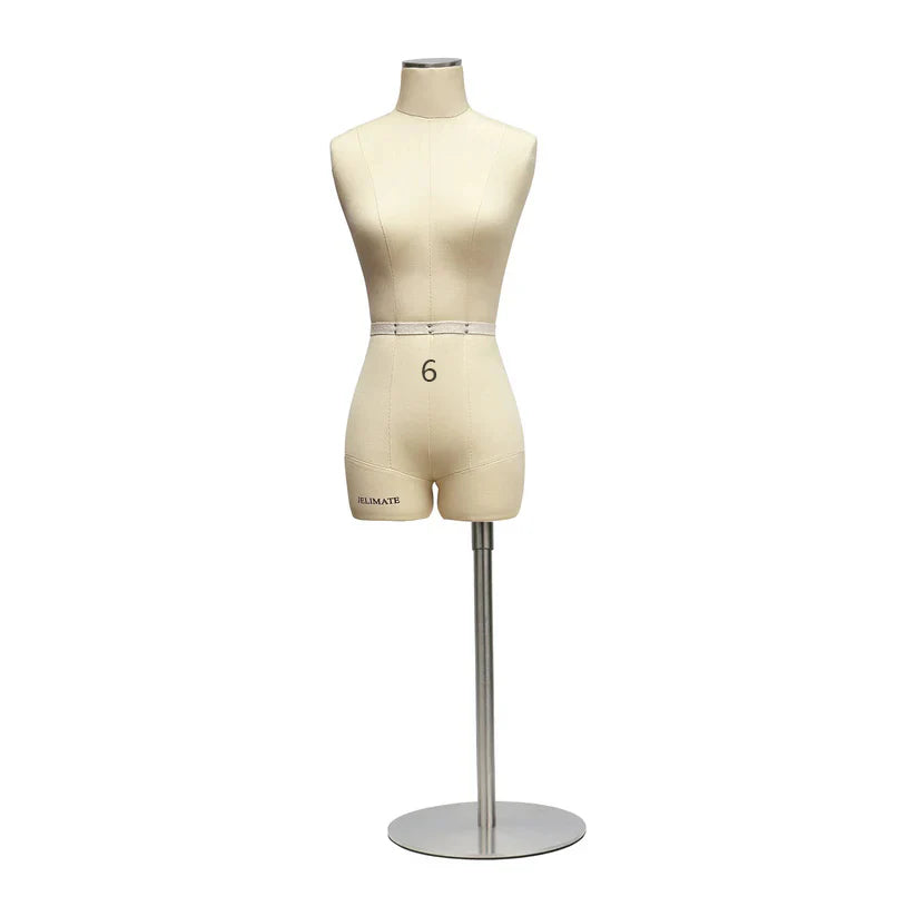 JELIMATE Half scale Dress Form - Beige Female mini sewing mannequin (size 6-8-10-12-14-16) - Size 6 JELIMATE Half scale Dress Form - Beige Female mini sewing mannequin (size 6-8-10-12-14-16) - Size 6