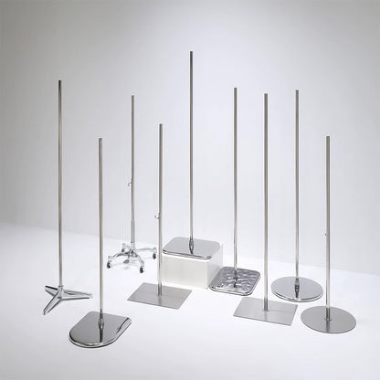 JELIMATE Half Body Mannequin Stand Base | Stainless Steel Retail Display Pole Stand