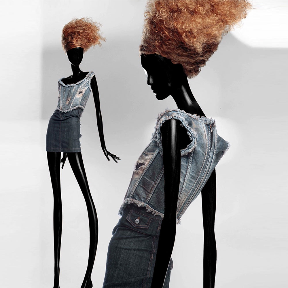 Jelimate Clothing Store High Feet Long Leg Black Female Full Body Mannequin,Window Display Wedding Dress Mannequin,Women Dress Form Clothing Display Model