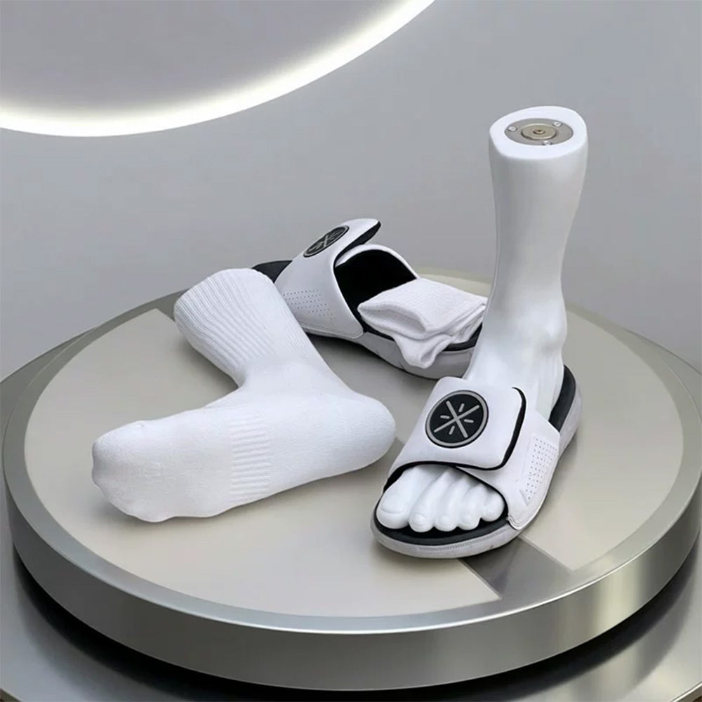 JELIMATE Male Foot Mannequin US Size 10, PVC Shoe Sock Display Model, 1 Pair