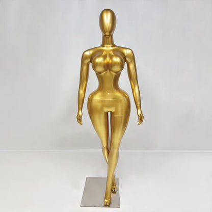 JELIMATE Gold Female Full Body Mannequin for Lingerie, Wigs & Complete Outfits