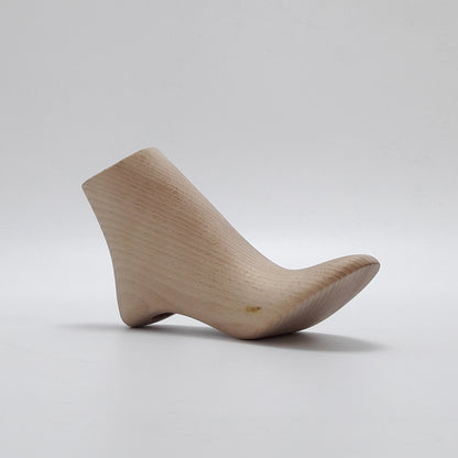 JELIMATE Wooden Foot Mannequin Flat & High Heel Beech Wood Shoe Sock Display Prop
