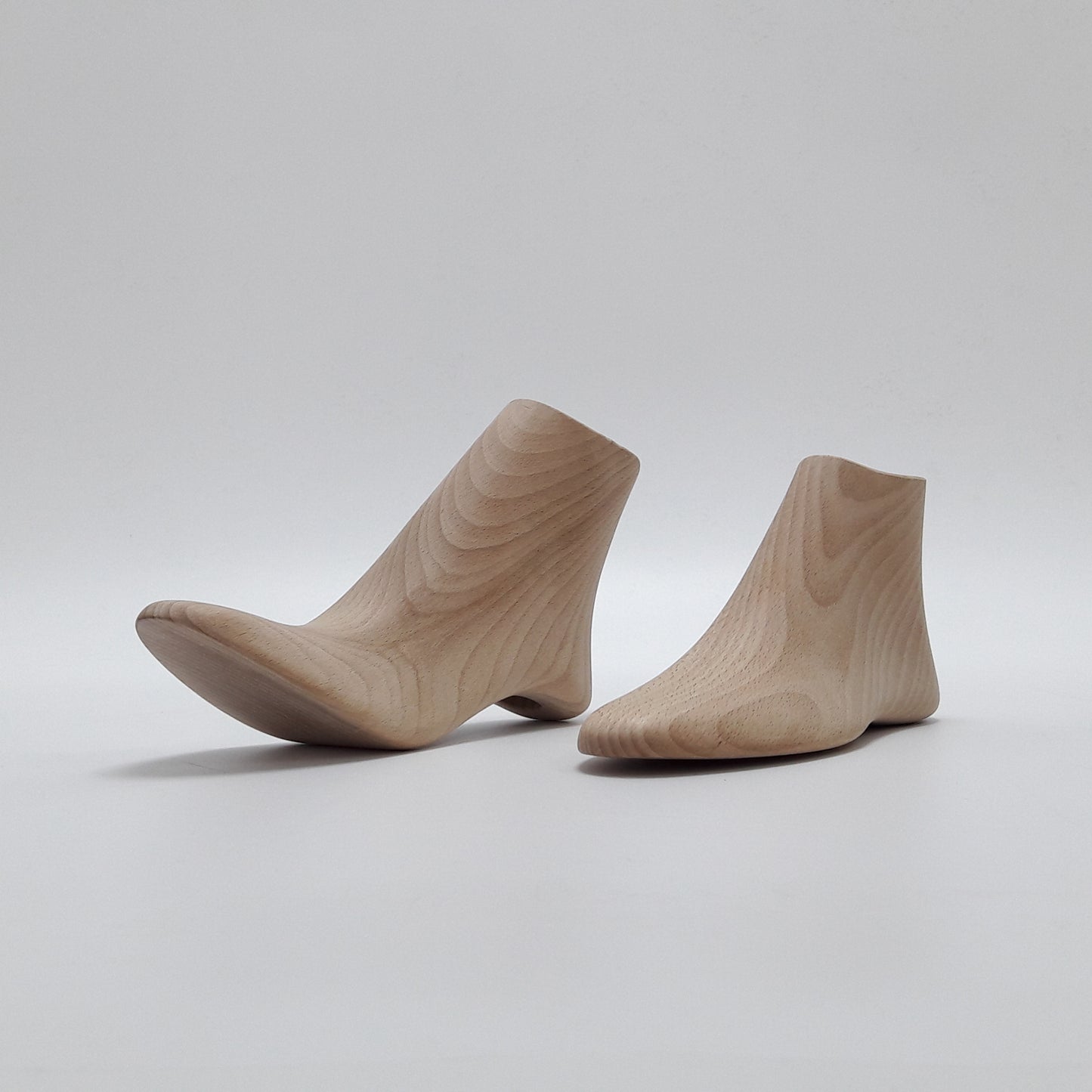 JELIMATE Wooden Foot Mannequin Flat & High Heel Beech Wood Shoe Sock Display Prop