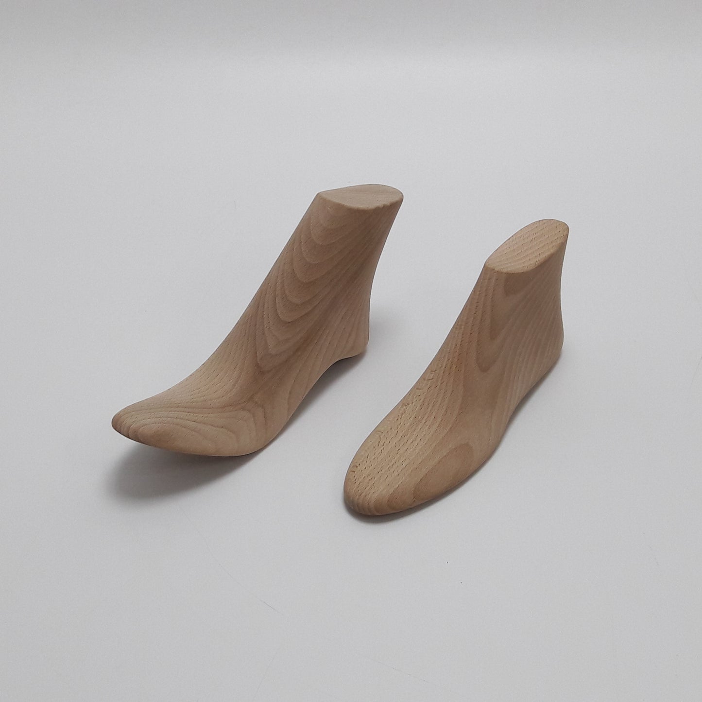 JELIMATE Wooden Foot Mannequin Flat & High Heel Beech Wood Shoe Sock Display Prop