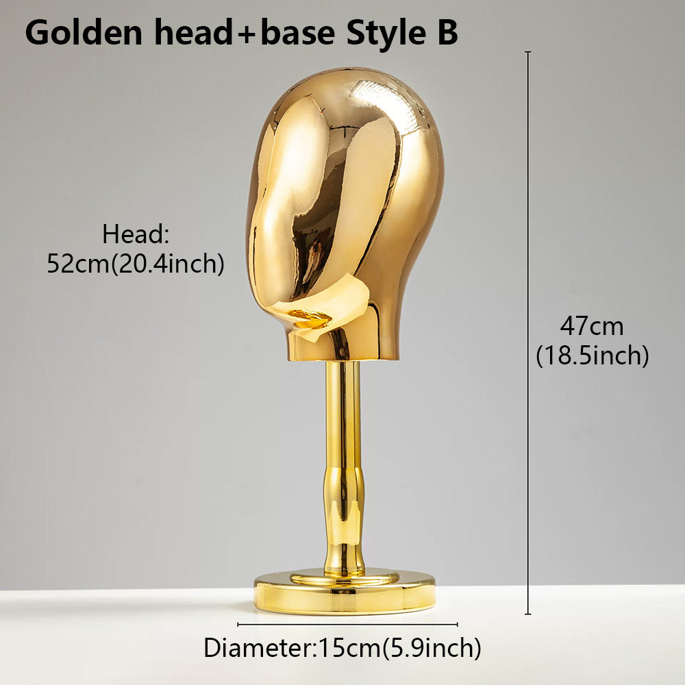 Premium Electroplated Hat Display Stand | Modular Mannequin Head Rack for Retail & Home