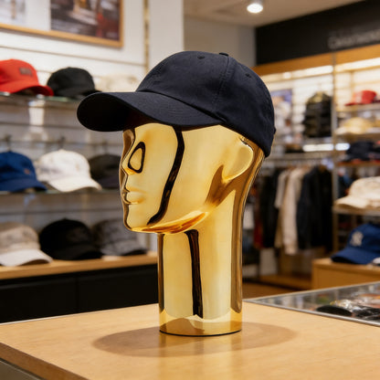 Premium Electroplated Mannequin Head Display Stand - Luxury Wig Hat Glasses Jewelry Holder