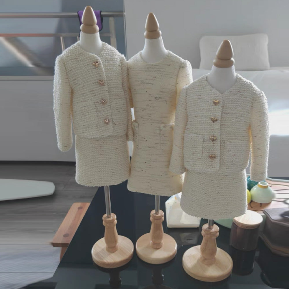 JELIMATE Female Half Scale Dress Form for Sewing,Fully Pinnable 1/3 Or 1/4 Or 1/2