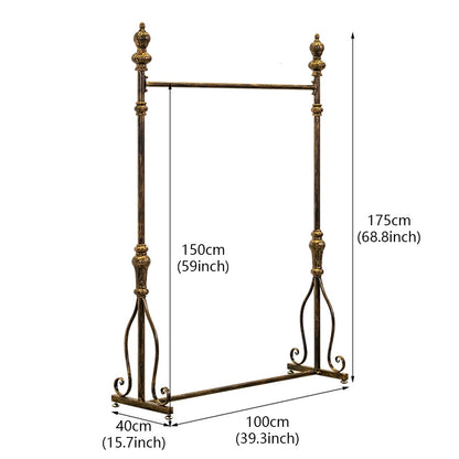 JELIMATE 70.8" Antique Bronze Clothing Rack – Iron Garment Rack for Bedroom & Boutique