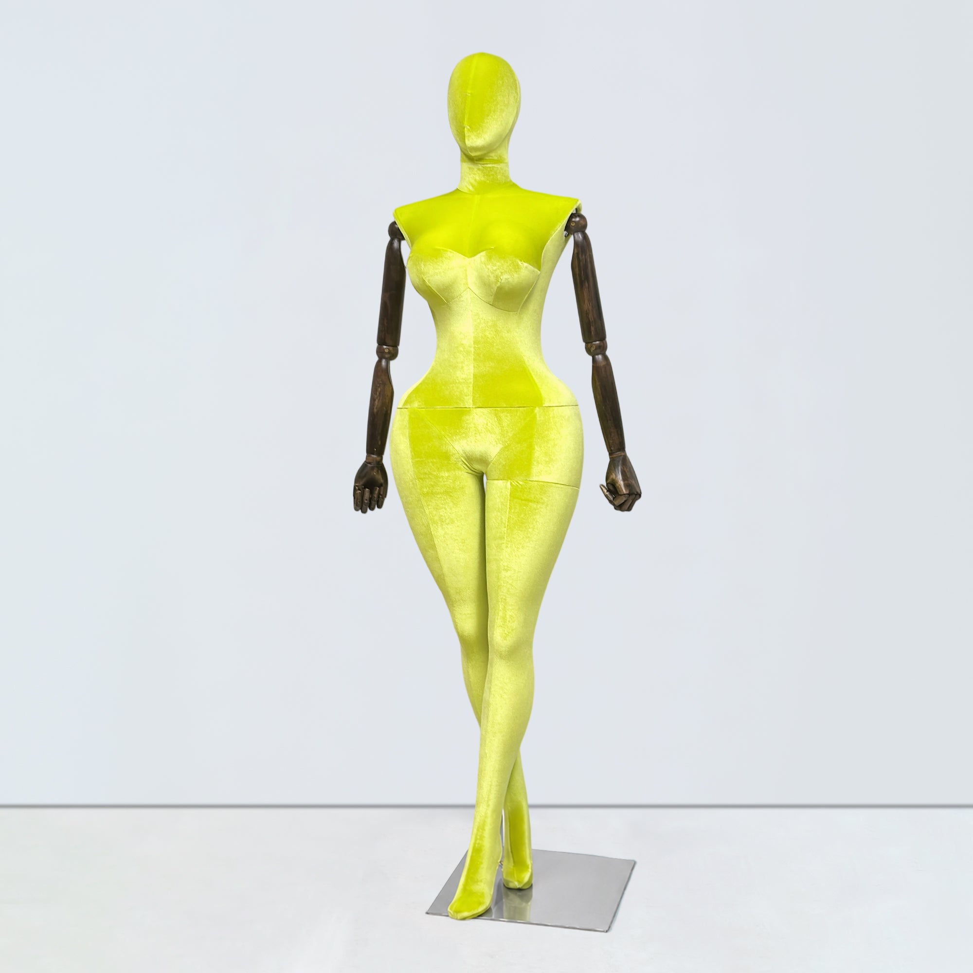 JELIMATE Plus Size Velvet Female Mannequin | Curvy Hourglass Full Body Display Form