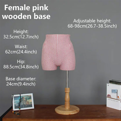 JELIMATE Male & Female Buttocks Mannequin for Underwear Swimwear Shorts Belt Display Stand