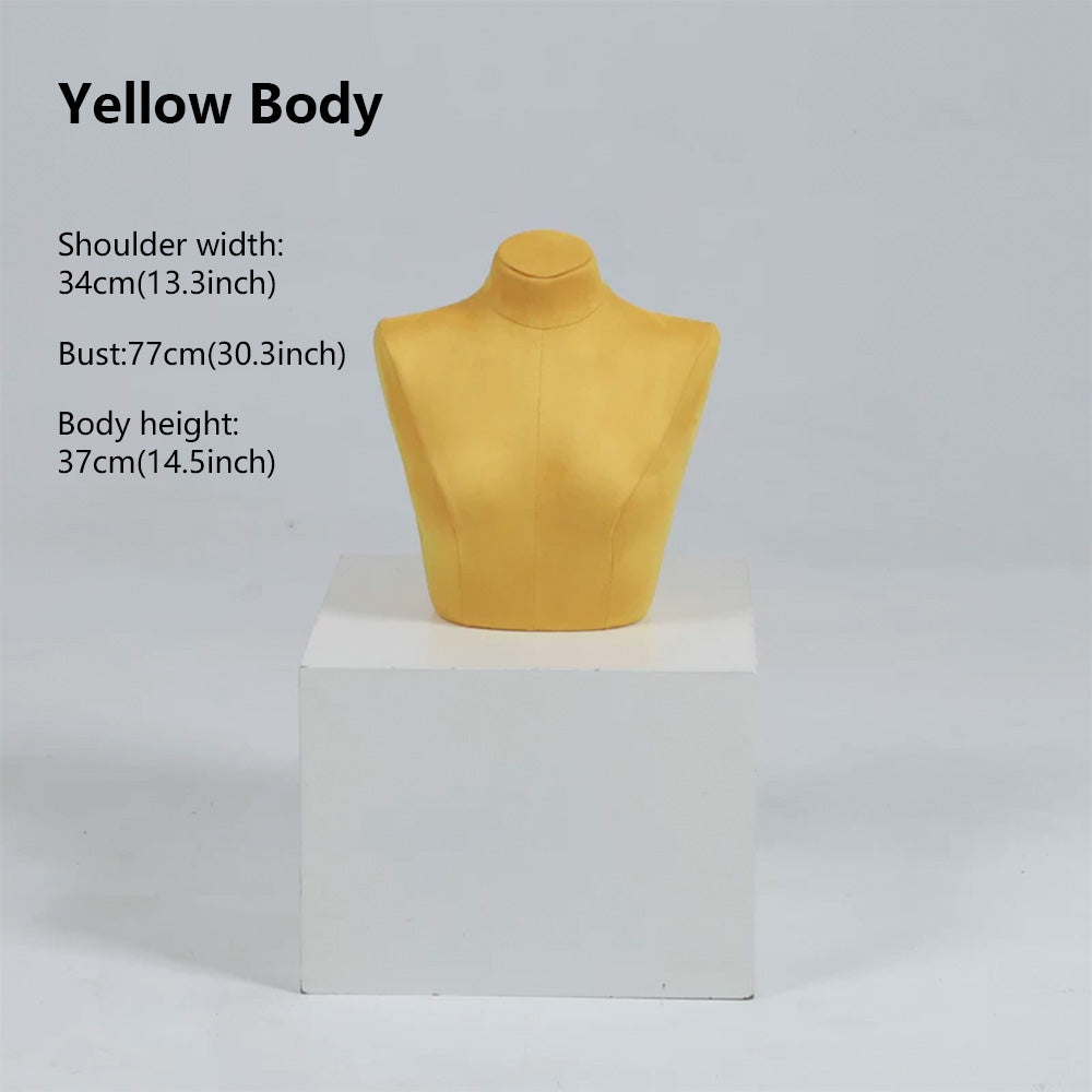 Suede Bust Mannequin for Lingerie Display - Handcrafted Matte Finish Display Prop