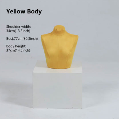 Suede Bust Mannequin for Lingerie Display - Handcrafted Matte Finish Display Prop