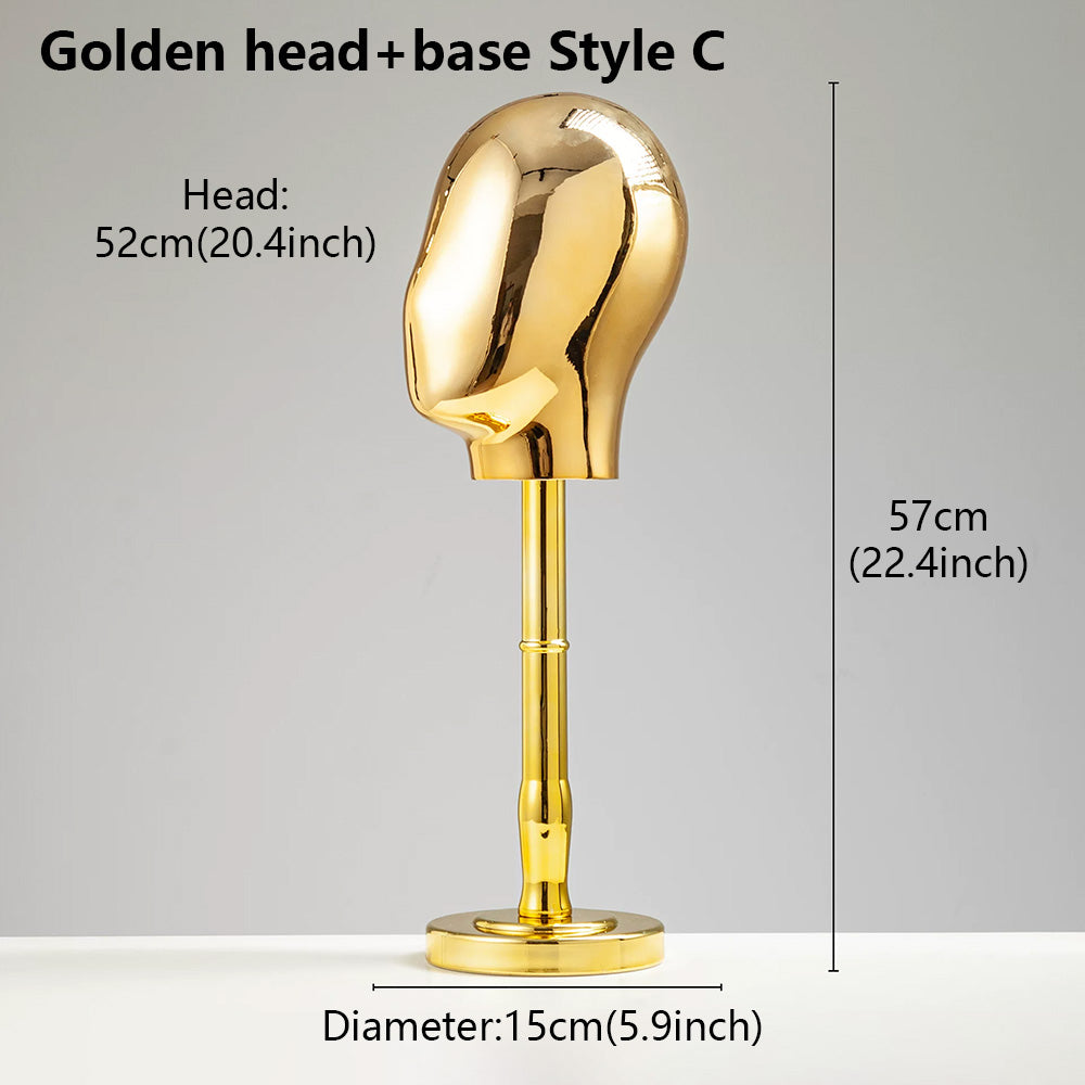 Premium Electroplated Hat Display Stand | Modular Mannequin Head Rack for Retail & Home