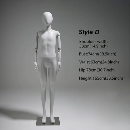 JELIMATE Articulated Full-Body Mannequin | Children & Adult Display Forms