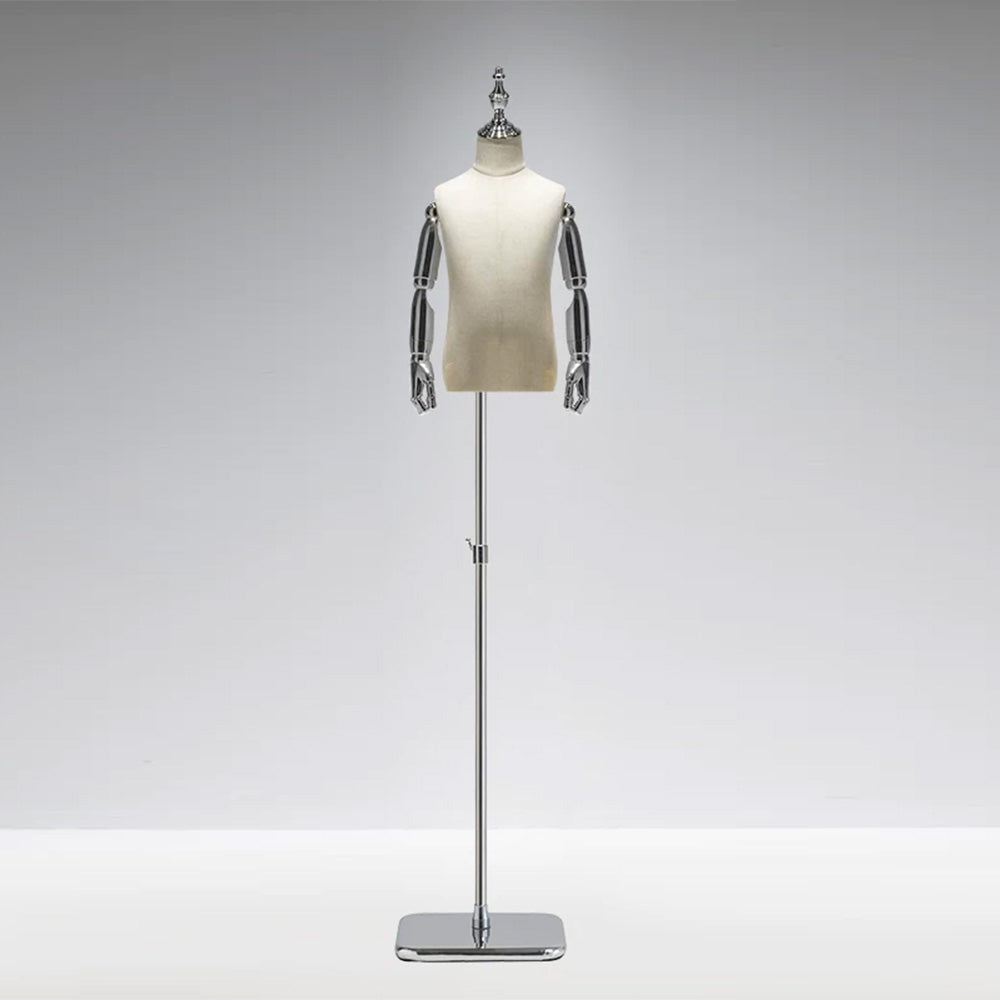 JELIMATE Kids Electroplated Mannequin | Gold Silver Dress Form for Kids Streetwear Display