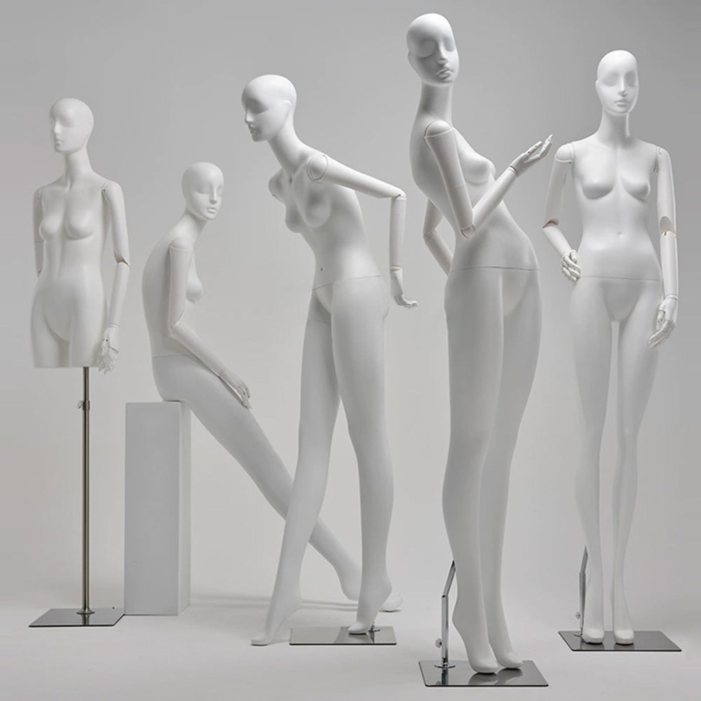 Luxury White Female Full Body abstract mannequins - Premium Fiberglass Display Model