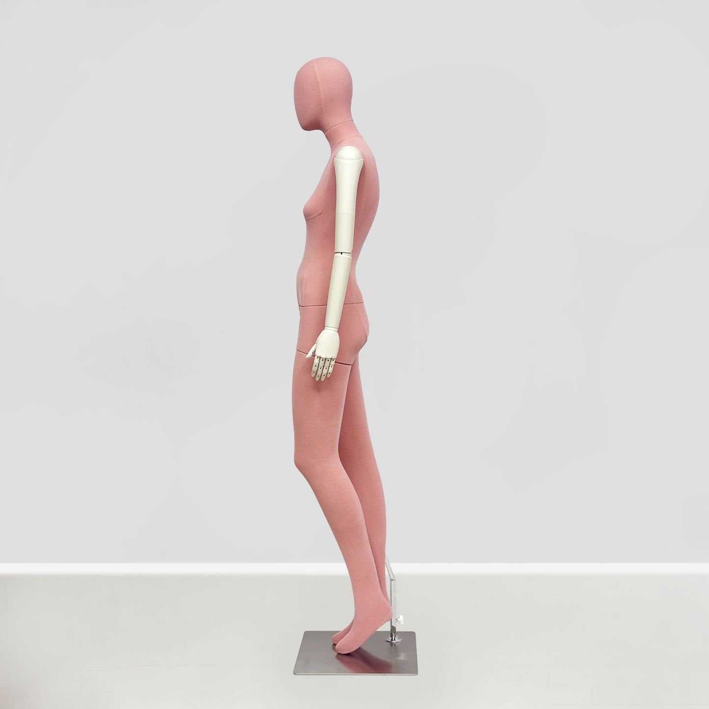 JELIMATE Pink Suede Female Mannequin - Bridal Boutique Wedding Dress Display