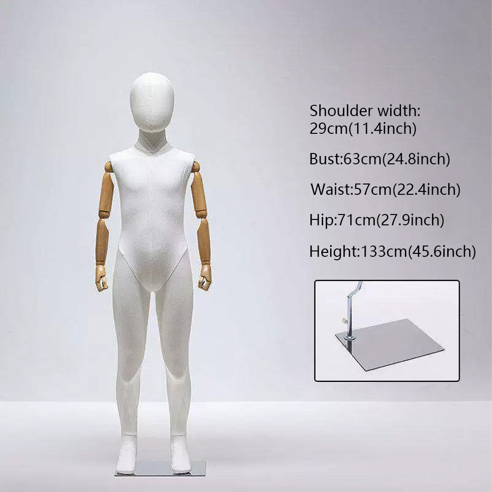 JELIMATE Fabric Full Body Child Mannequin | Kids Clothing Display Form for Retail Store Ages 3-11