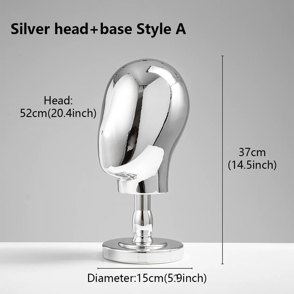 Premium Electroplated Hat Display Stand | Modular Mannequin Head Rack for Retail & Home