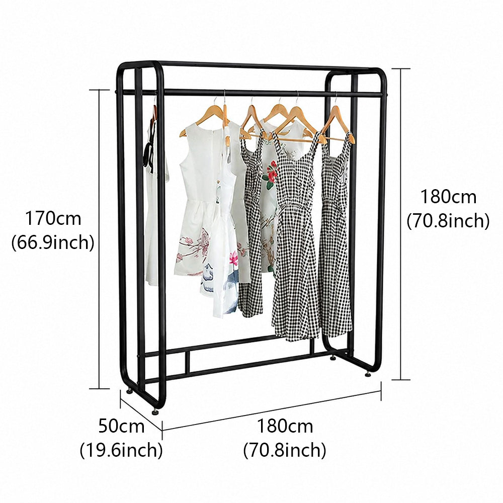 JELIMATE Double Rail Clothing Rack | Heavy Duty Garment Display Stand for Boutique Store