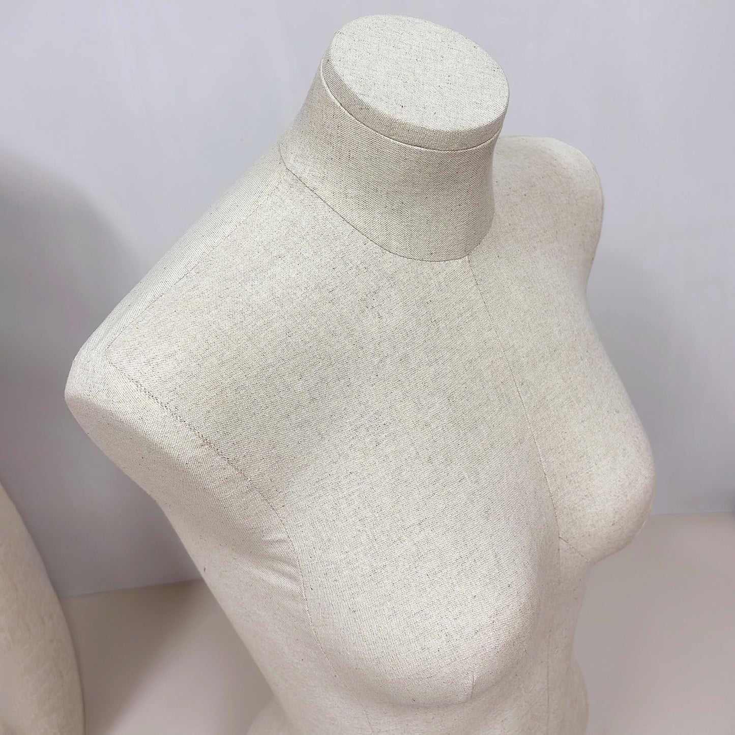 JELIMATE Half Body Mannequin Torso, Linen Dress Form for Lingerie Underwear Display