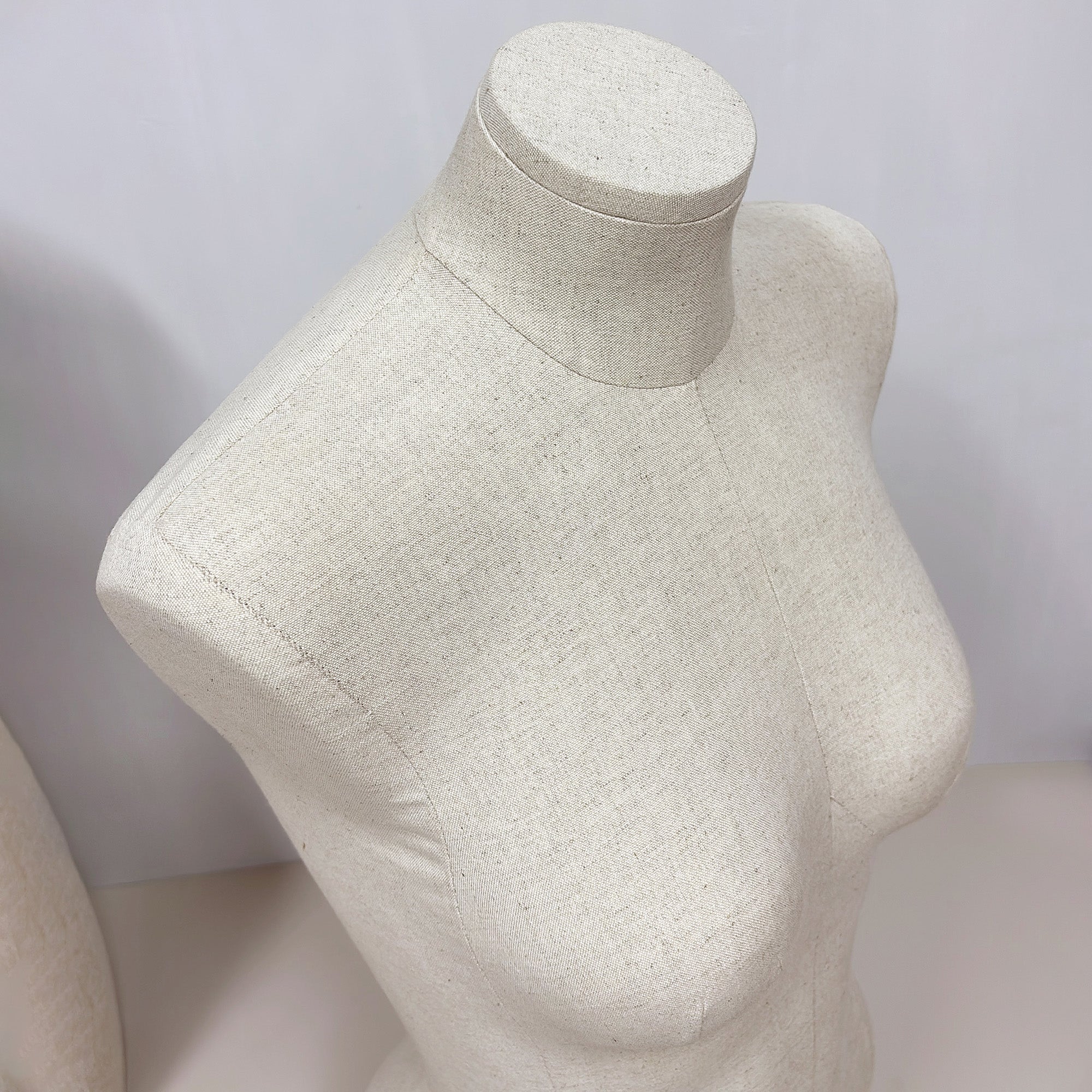 JELIMATE Half Body Mannequin Torso, Linen Dress Form for Lingerie Underwear Display
