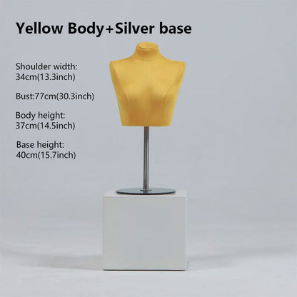 Suede Bust Mannequin for Lingerie Display - Handcrafted Matte Finish Display Prop