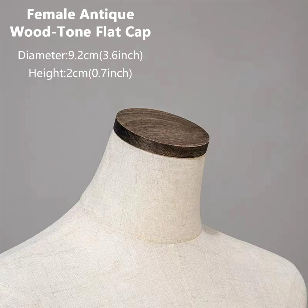JELIMATE Wooden Mannequin Head Cap | Antique & Flat Top Cover for Display Dress Forms