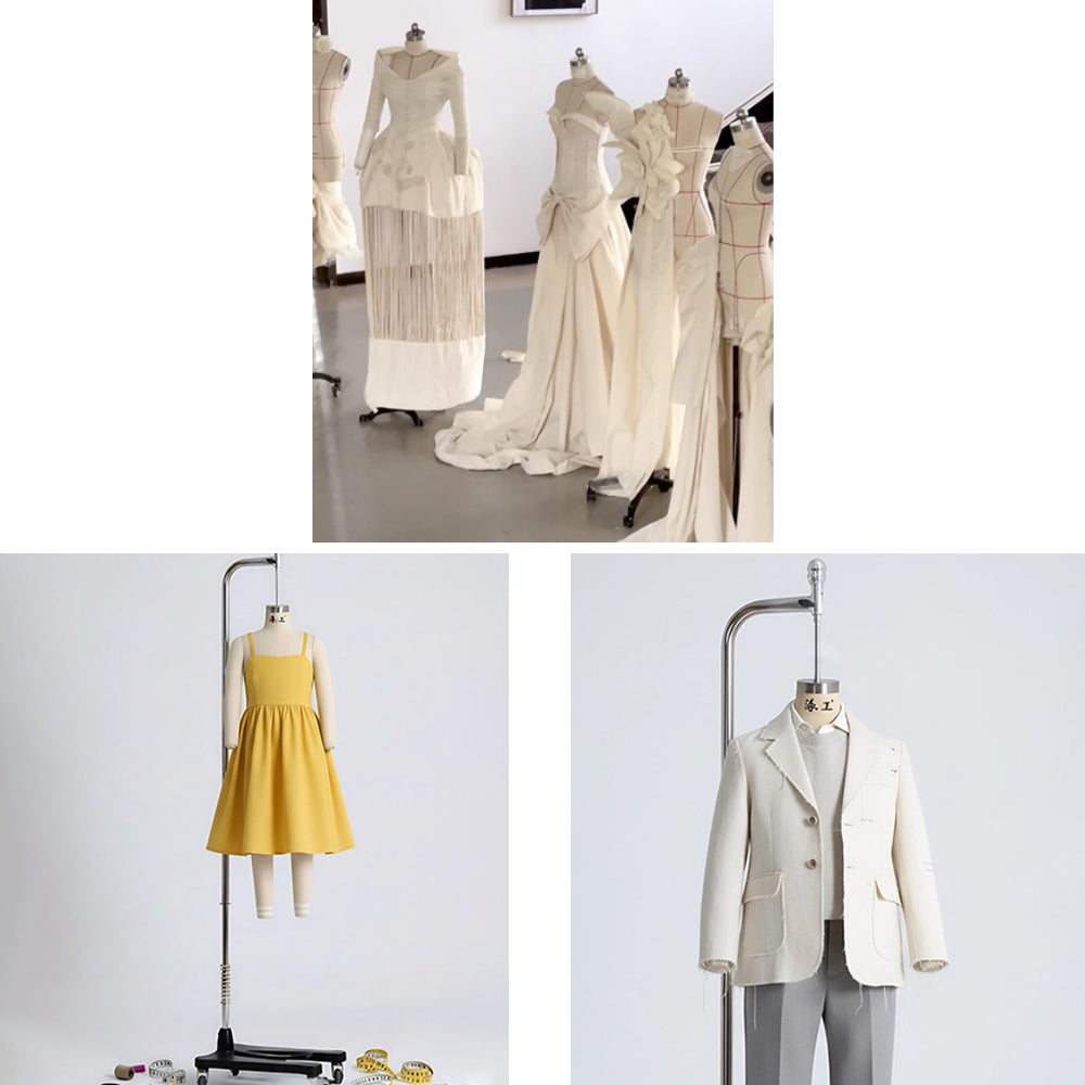 Kids Full-Body Pinnable Dress Form - Adjustable Height Tailor Dummy for Sewing/Retail Display (0-8 Years)