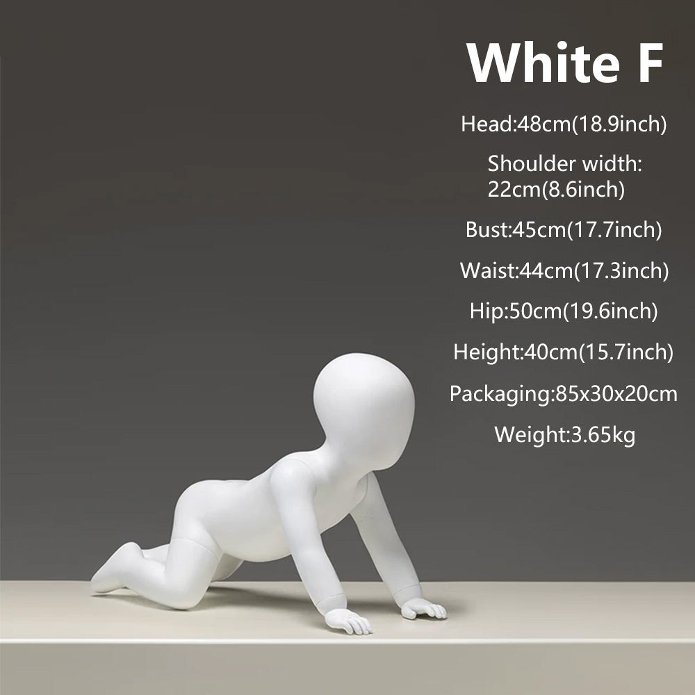 JELIMATE Baby & Toddler Mannequin Full Body Fiberglass | 11 Poses | Ages 6M-3Y
