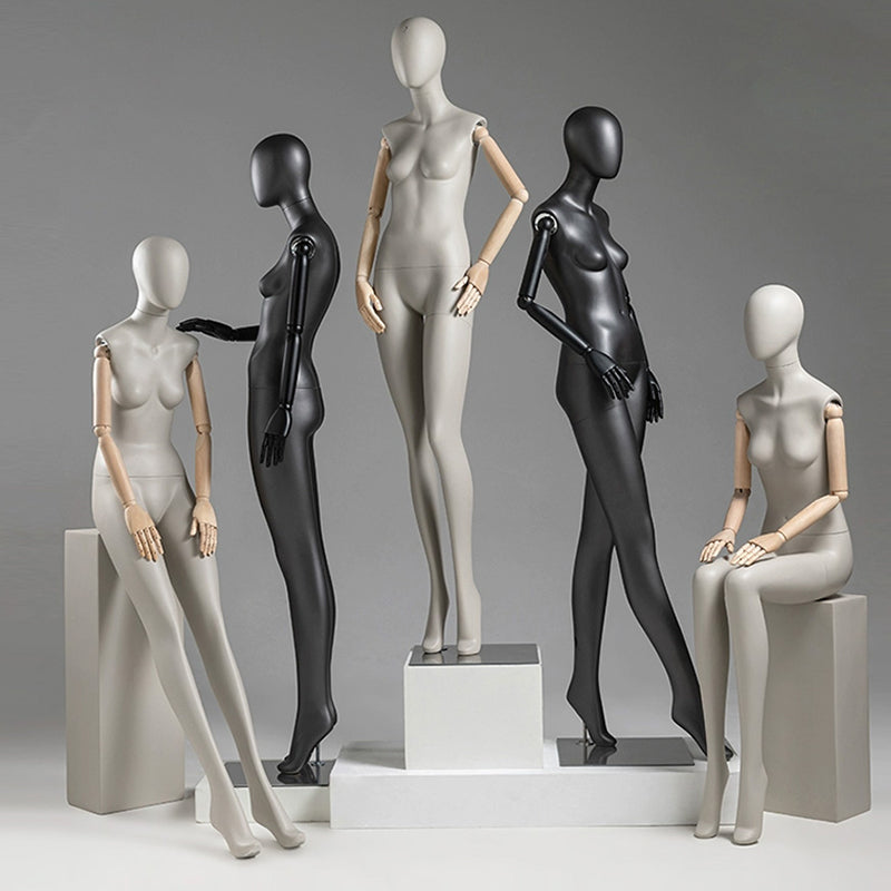 JELIMATE Premium Flexible Articulated Female Mannequin | High-End Window Display & Fashion Photography Poseable Dress Form (Standing & Sitting Models)