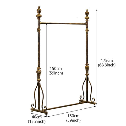 JELIMATE 70.8" Antique Bronze Clothing Rack – Iron Garment Rack for Bedroom & Boutique
