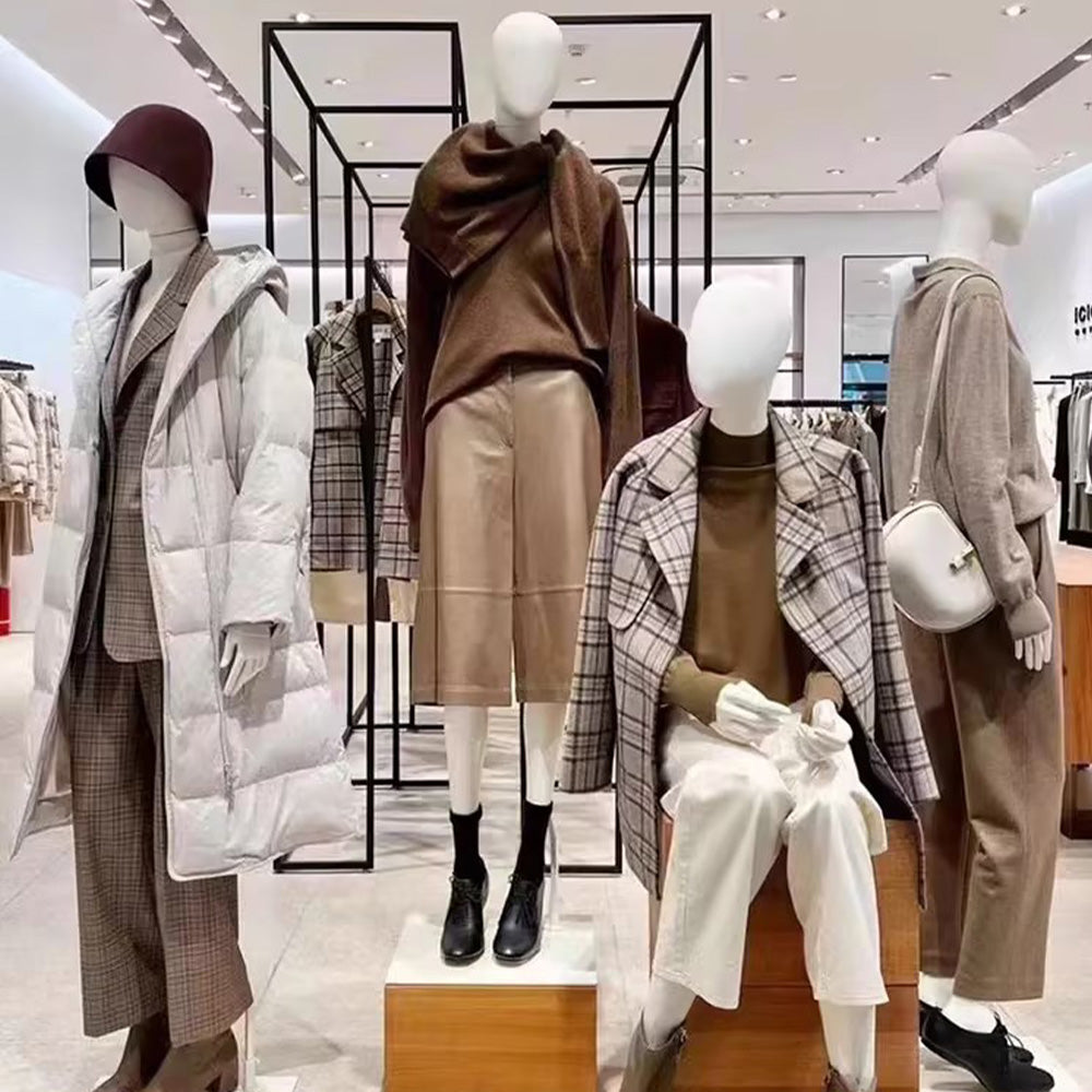 Jelimate Adult Female Sitting Standing Pose Beige Mannequin Full Body,Women Dress Form Beige Dress Form Mannequin,Window Dress Form Clothing Display Model