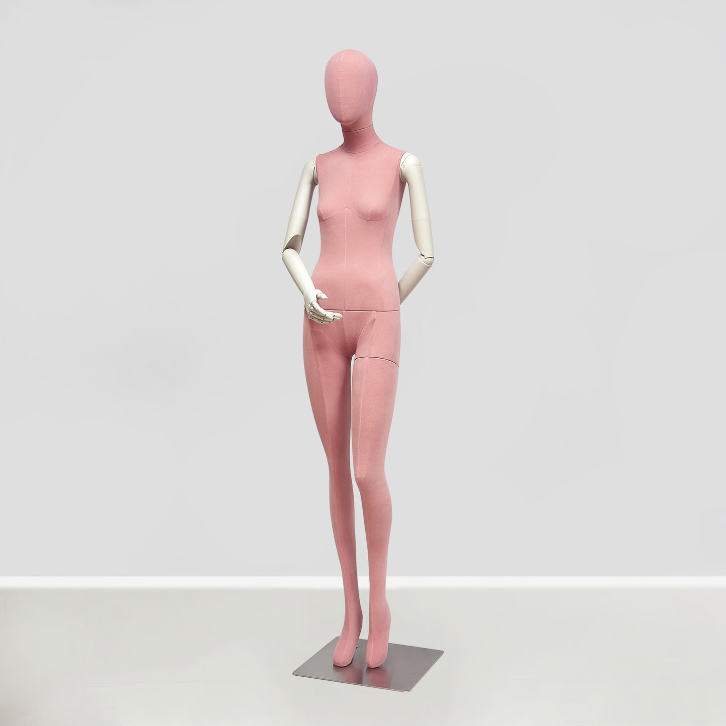 JELIMATE Pink Suede Female Mannequin - Bridal Boutique Wedding Dress Display