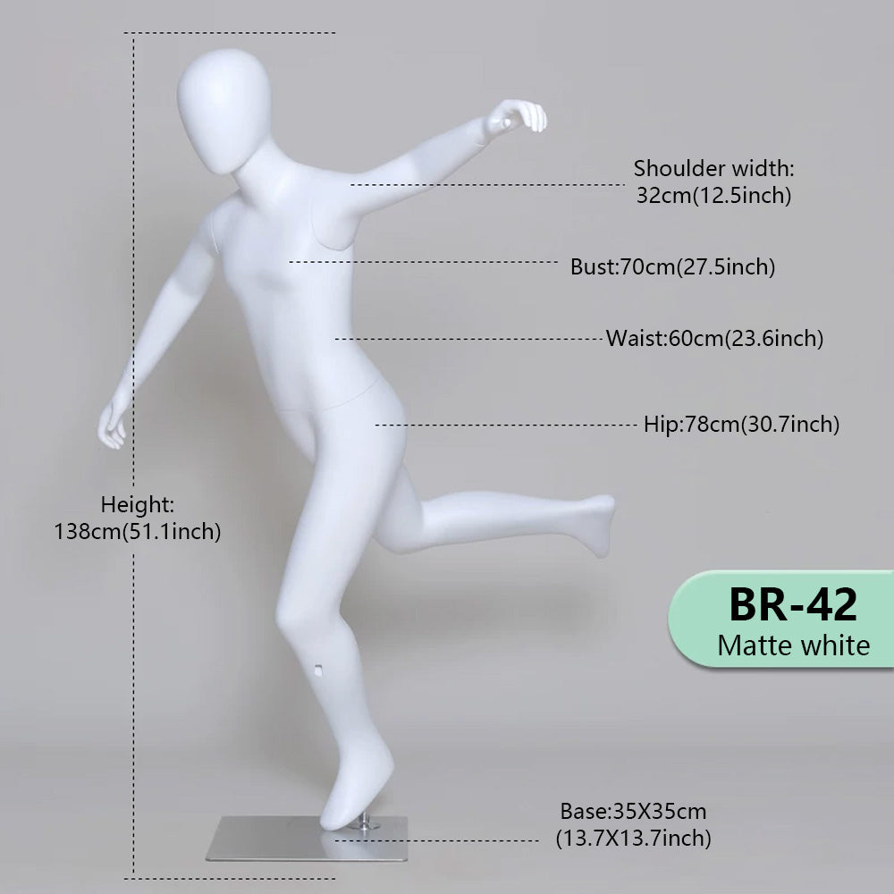 JELIMATE Kids Sport Full Body Mannequin | Athletic Children Clothing Display Form for Ages 2–12