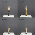 Cabeza de maniquí de tela estampada Jelimate para pelucas, modelo de cabeza de maniquí de sobremesa para casa, salón o tienda, cabeza de maniquí con diadema, auriculares y sombrero, mano de maniquí de madera para exhibición de joyas.