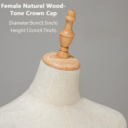 JELIMATE Wooden Mannequin Head Cap | Antique & Flat Top Cover for Display Dress Forms