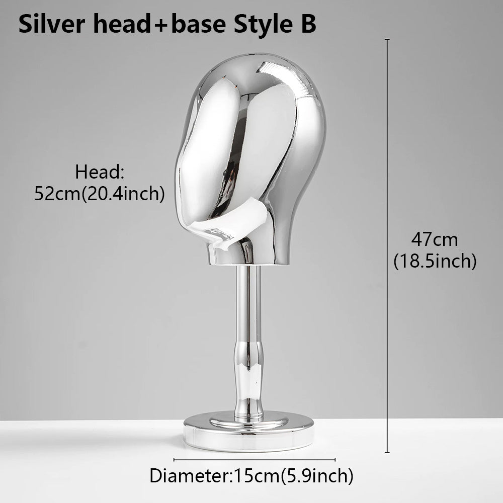 Premium Electroplated Hat Display Stand | Modular Mannequin Head Rack for Retail & Home