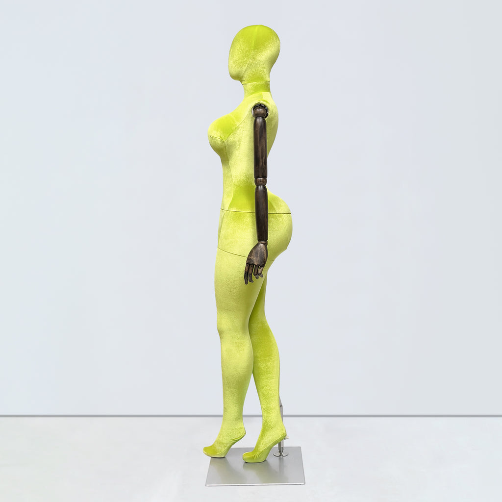 JELIMATE Plus Size Velvet Female Mannequin | Curvy Hourglass Full Body Display Form