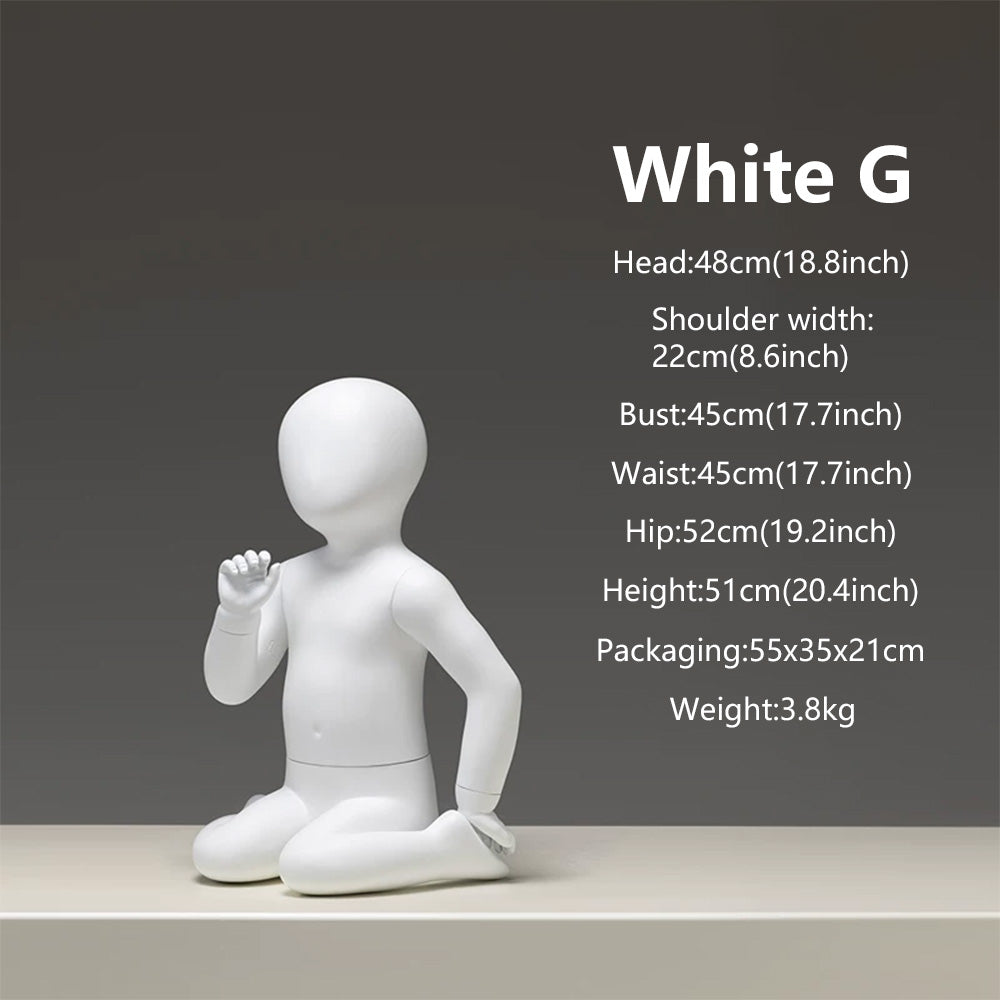 JELIMATE Baby & Toddler Mannequin Full Body Fiberglass | 11 Poses | Ages 6M-3Y
