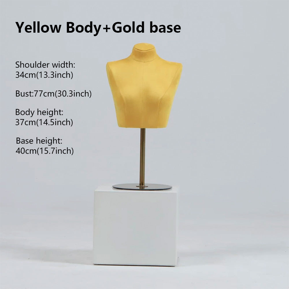Suede Bust Mannequin for Lingerie Display - Handcrafted Matte Finish Display Prop