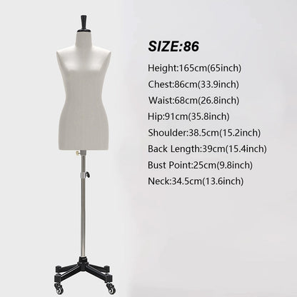 Professional Dress Form for Pattern Making - 3D Tailoring Mannequin (Multiple Sizes)