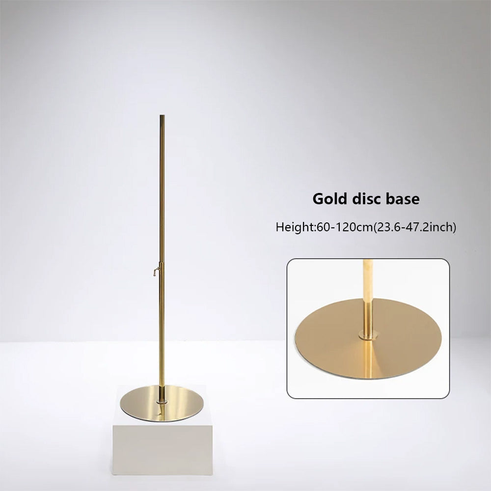 JELIMATE Half Body Mannequin Stand Base | Stainless Steel Retail Display Pole Stand