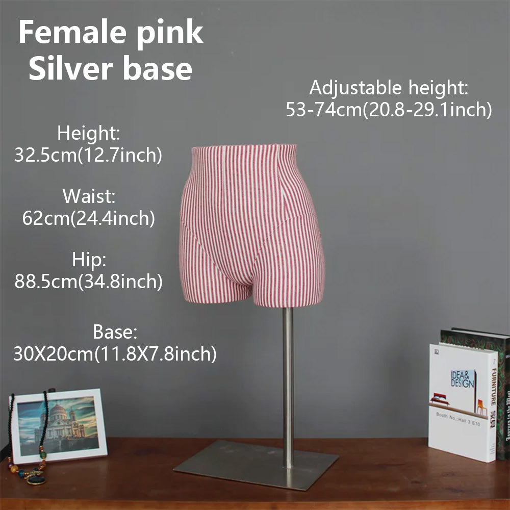 JELIMATE Male & Female Buttocks Mannequin for Underwear Swimwear Shorts Belt Display Stand