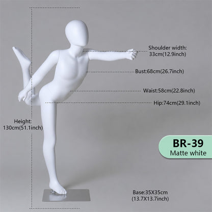 JELIMATE Kids Sport Full Body Mannequin | Athletic Children Clothing Display Form for Ages 2–12