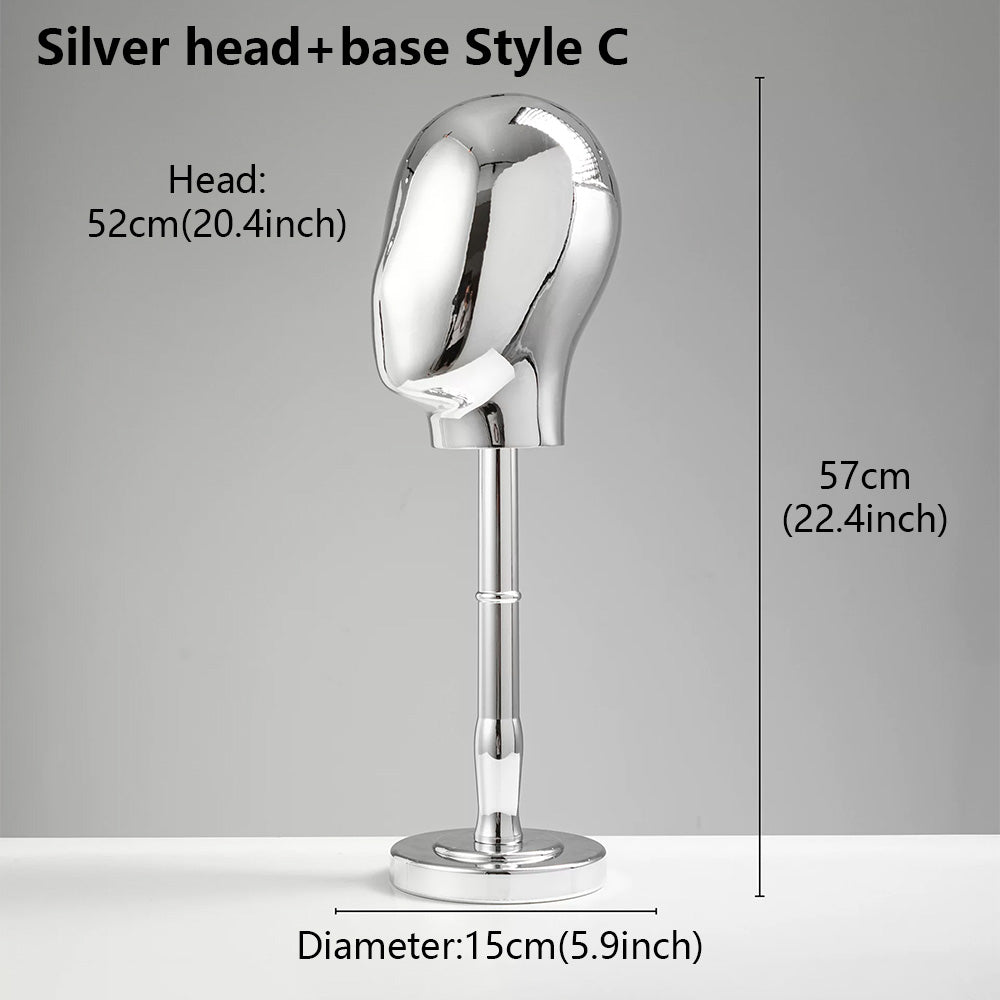 Premium Electroplated Hat Display Stand | Modular Mannequin Head Rack for Retail & Home