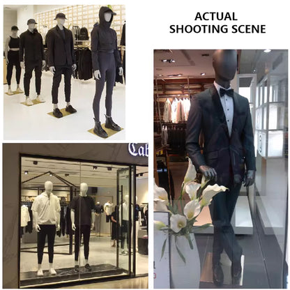 Premium Male Mannequin Full Body - Athletic Build Fiberglass Display