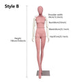 JELIMATE Pink Suede Female Mannequin - Bridal Boutique Wedding Dress Display