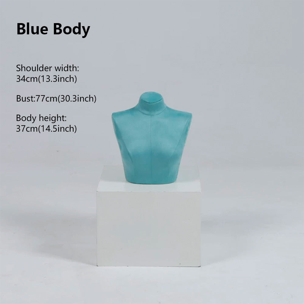 Suede Bust Mannequin for Lingerie Display - Handcrafted Matte Finish Display Prop
